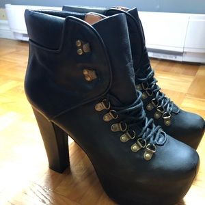 Jeffrey Campbell Everest black leather